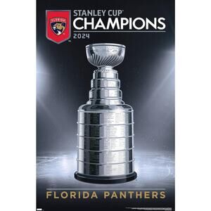 NHL Florida Panthers 2024 Stanley Cup Champions Wall Poster 34L"x 22.4" Unframed